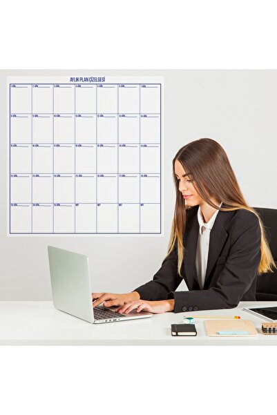 Pi Papers Aylık Plan Çizelgesi - Yapışkansız Tutunan, Not, Kağıt, Fotoğraf Tutucu Özellikli Akıllı Kağıt Pano