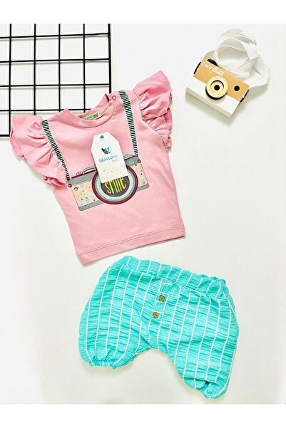 cacobutik طقم موسلين مطبوع عليه صورة طفلة صغيرة