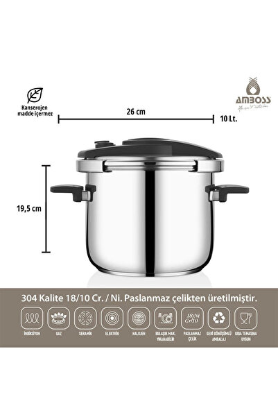 ViATOM Enıomatik 10 Lt Düdüklü Tencere