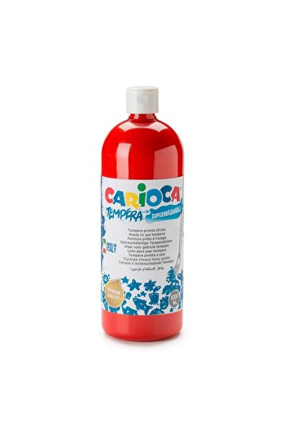 CARIOCA Tempera Suluboya Süper Yıkanabilir Kırmızı 1000 Ml.