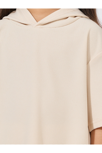 Styli Waffle Knit Oversized Hooded Top & Pants Set