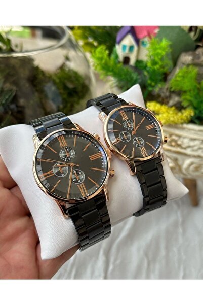 ÇENÇEN Özel Kutusunda Çift Kol Saati Mıknatıslı Kordon Dokunmatik Led Sevgili Saatleri