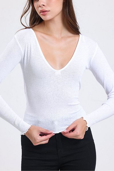İLKCET MODA Long Sleeve Transparent Blouse