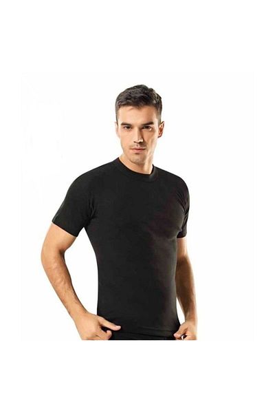 Tutku 6 Pieces Black Crew Neck Undershirt