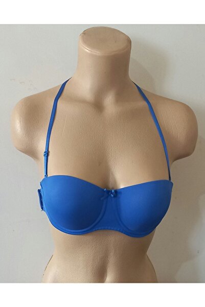 Manken Arkası Şeffaf Straplez Yarım Dolgulu Balenli Sütyen