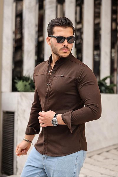 comstar Обикновена дънкова риза Slim Fit с копчета