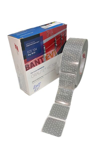BANT EVİ Oralite VC 104+ White Reflective Tape - 5m, Cut Reflector Strip, Hard Floor