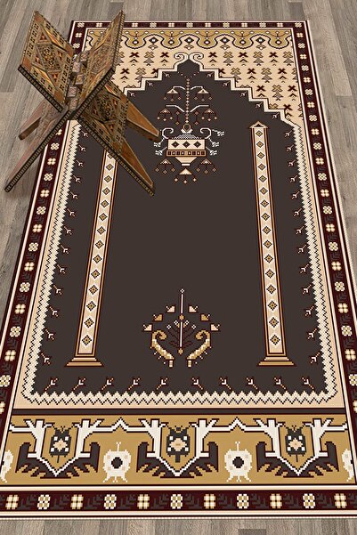 EY HOME Covoraș de rugăciune digital cu imprimeu lavabil cu motiv clasic 70x130