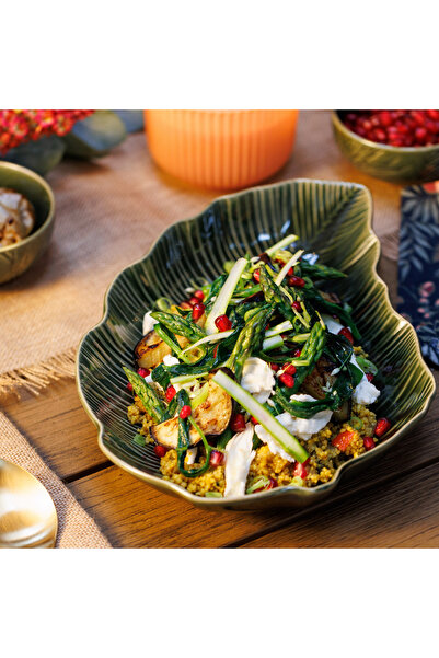 MIKASA MKJDDISHLEAF Jardin Stoneware Yaprak Servis Tabağı 30cm