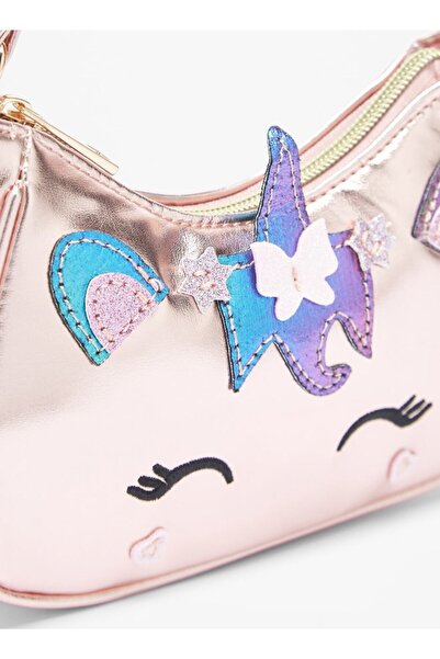 Flora Bella by Shoexpress Flora Bella Applique Detail Shoulder Bag with Strap Handle and Zip Closure