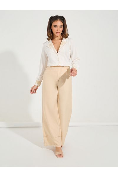 Take Two By Styli Embroidery Rose Detail Regular Fit Shirt