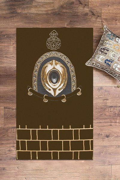 EY HOME Digital Printed Washable Stylish Design Prayer Rug Prayer Mat 70X130Cm