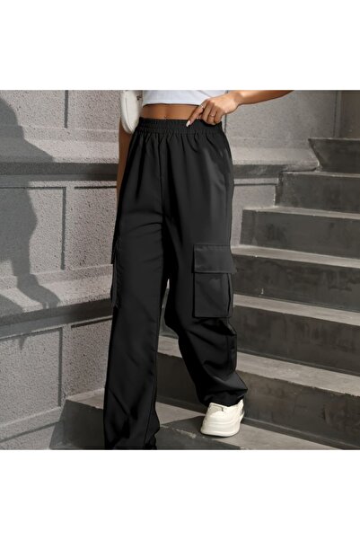 FİTGO Μαύρο Φούτερ - Με τσέπες Cargo