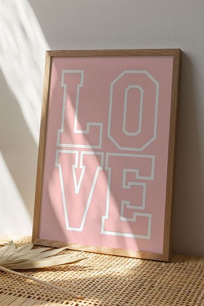 Taranist Χάρτινη αφίσα Μοντέρνα διακόσμηση τοίχου Pink Love