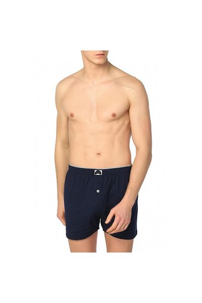 Gümüş İç Giyim Ανδρική πετσέτα μπόξερ μέσης Navy Blue 12 τεμαχίων