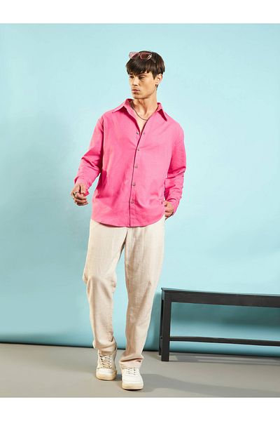 Mascln Sassafras By Styli Linen Flex Relaxed Fit Shirt