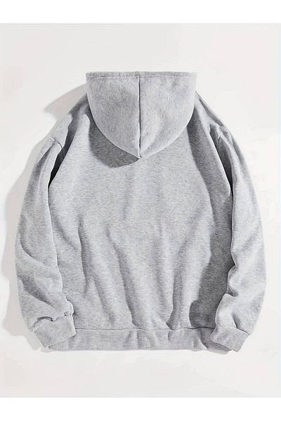 NOFLEN Φούτερ με κουκούλα Unisex Grey Miami με στάμπα oversize