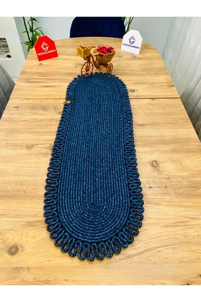 ModaCardin Bohemian Style Jute and Straw Decorative Tablecloth - Runner 30x80 CM, American Service, Coffee Table Cloth