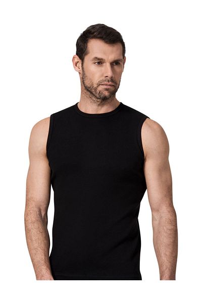 Namaldı 3 Ζεύγη Μαύρο Χρώμα Namaldi Rib Crew Neck Αμάνικο Badi
