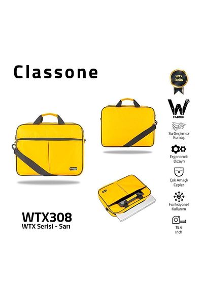 Classone حقيبة يد Wtx308 Wtxpro مقاس 15.6 بوصة من القماش المقاوم للماء متوافقة مع أجهزة Macbook والكمبيوتر المحمول والكمبيوتر المحمول