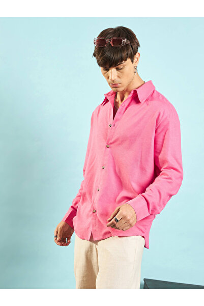 Mascln Sassafras By Styli Linen Flex Relaxed Fit Shirt