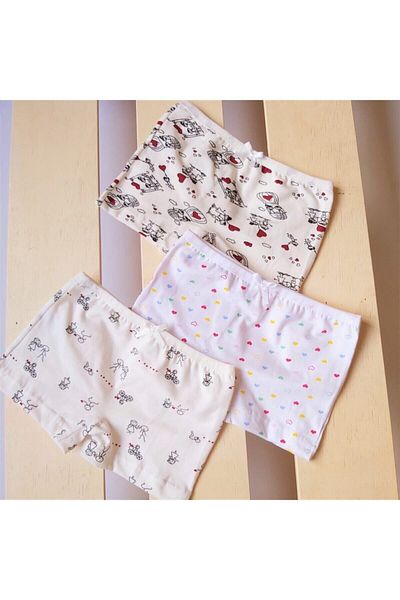Ceylanoğlu Girl's 6-Piece Patterned Boxer