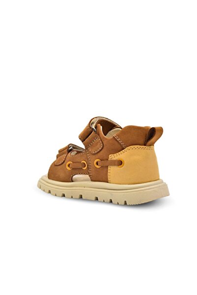 kids A more Jack Closed Back Genuine Leather Baby Boy Sandals Tan