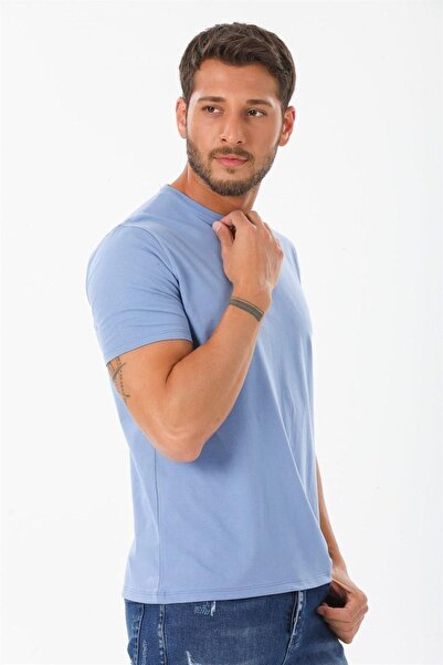 CrazyShopping Ανδρικό μπλουζάκι με λαιμόκοψη με κανονική εφαρμογή