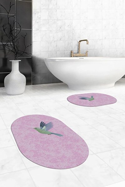 EY HOME Set de toaletă ovală, lavabilă digitală, anti-alunecare, modernă, cu ...