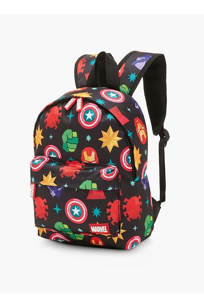 Shoexpress Avengers Print Backpack with Adjustable Straps and Zip Closure - 10x20x33 cm