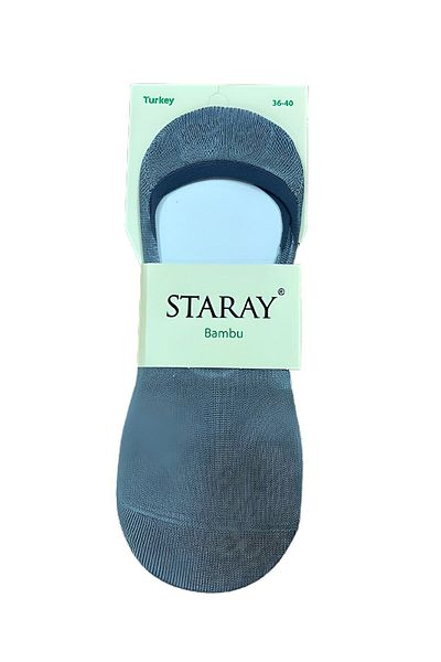 Staray 3 чифта сиви безшевни силиконови бамбукови чорапи балерина