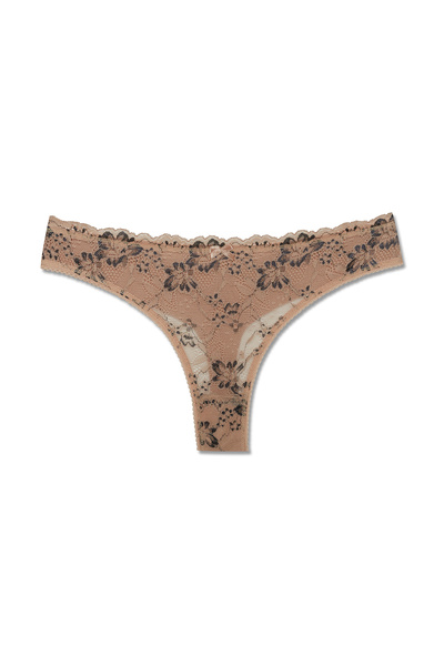 HNX 8-Piece Front Lace Back Double Layer Cotton Thong Women's Panties