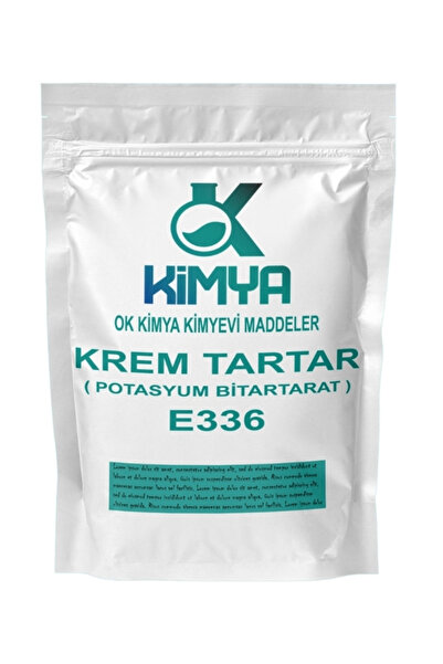 Ok Kimya Krem Tartar E336 Potasyum Bitartrat 500 gr