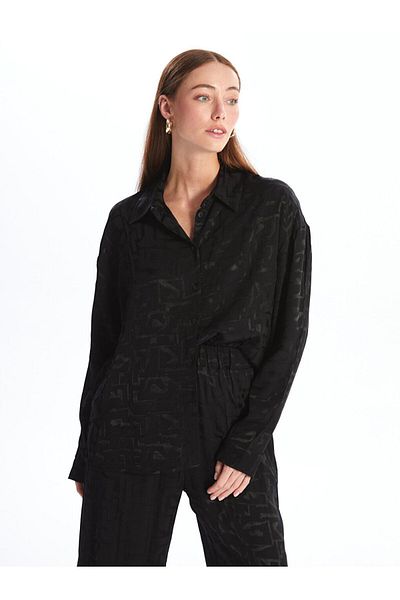 LC Waikiki Cămașă oversize pentru femei cu mânecă lungă