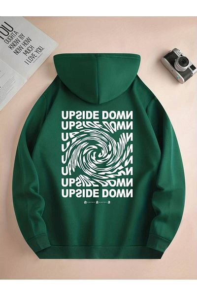 NOFLEN Φούτερ με κουκούλα Unisex Upside Domn με στάμπα Oversize