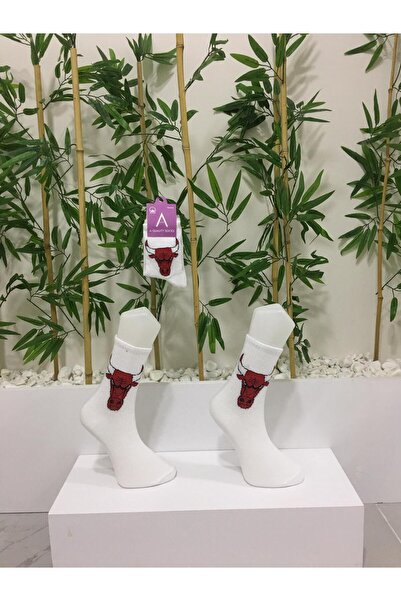 AyganStore 1 ÇİFT BOĞA  BASKETBOL TEMALI SPOR KOLEJ ÇORAP
