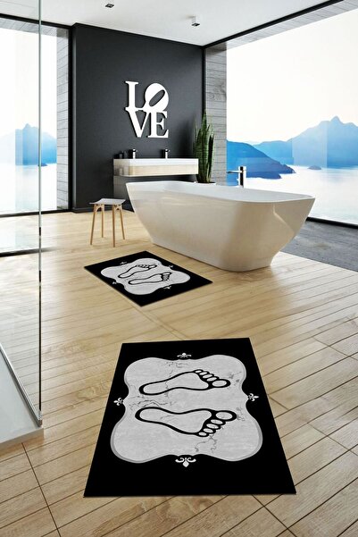 EY HOME طقم مقعد مرحاض رقمي مطبوع قابل للغسل وغير قابل للانزلاق بنمط حديث على...