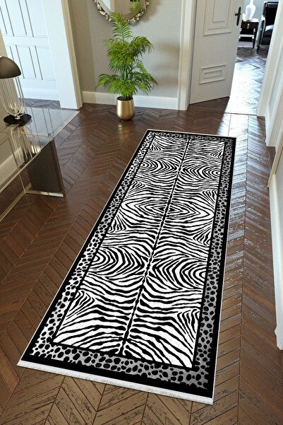 10 Post Online Model zebră Gri Negru Alb Digital cu imprimeu direcții - Bază anti-alunecare lavabilă cu tăiere