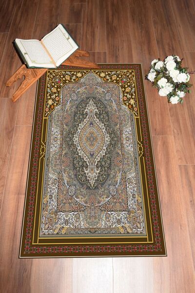 EY HOME سجادة صلاة كلاسيكية رقمية مطبوع قابلة للغسل مقاس 70x130
