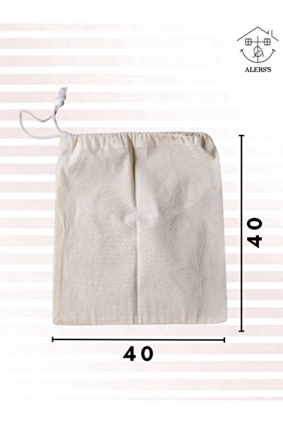 ALERSS 40x40 Cm 1 Adet Ham Bez Kese - Bakliyat, Sebze, Meyve, Alışveriş ,saklama Düzenleyici Kese