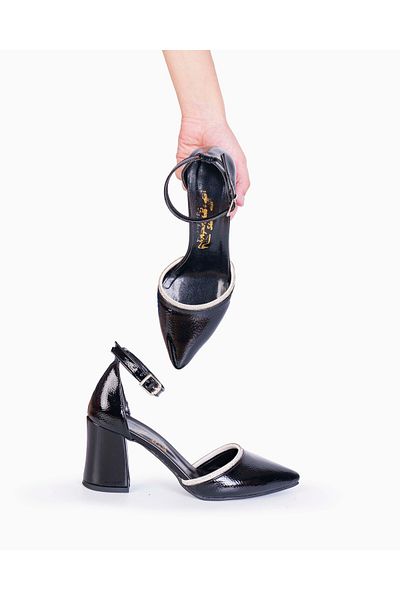 Ayalbuzenne 13 Bont Black Beaded Patent Leather