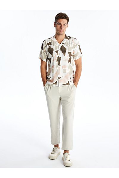LC Waikiki Ανδρικό πουκάμισο με σχέδιο Regular Fit - Κοντό μανίκι