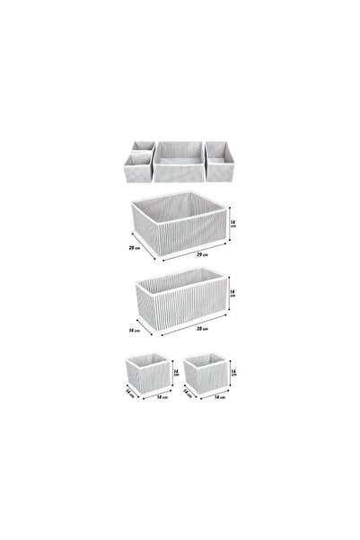 ALAS 4-Piece Organizer Box Set - Cabinet and Drawer