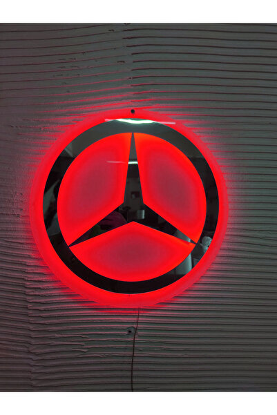 dekoraven Mercedes Benz Led Işıklı Pleksi Logo(50x50cm)