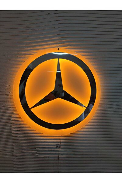 dekoraven Mercedes Benz Led Işıklı Pleksi Logo(50x50cm)