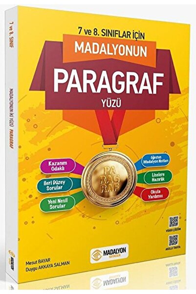 Madalyon Yayınları 7 ve 8. Sınıflar için Madalyonun Paragraf - Mantık Yüzü / ...