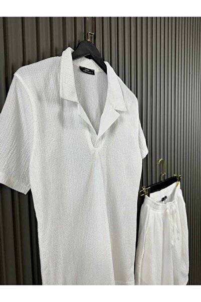 Shine Stone Burümcük Fabric Unisex Shorts Set