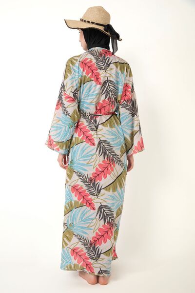 medipek Hijab Swimsuit - Pareo Kimono Kaftan με μοτίβο
