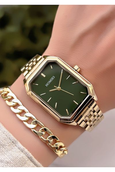 Homies New Season HOMİES ORIGINAL Large Case Rectangular Women's Watch Bracelet Gift