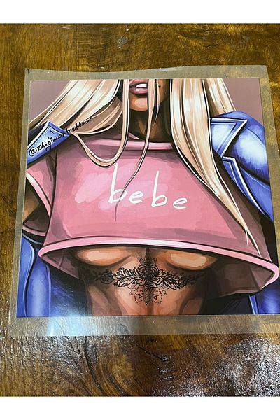 Gönülden Tasarım TRIUC BEBE SCRIS FATA CARE SE ADES CU FIER DE STIRAT TRANSFER PRINT ARMATA 21XX21 CM